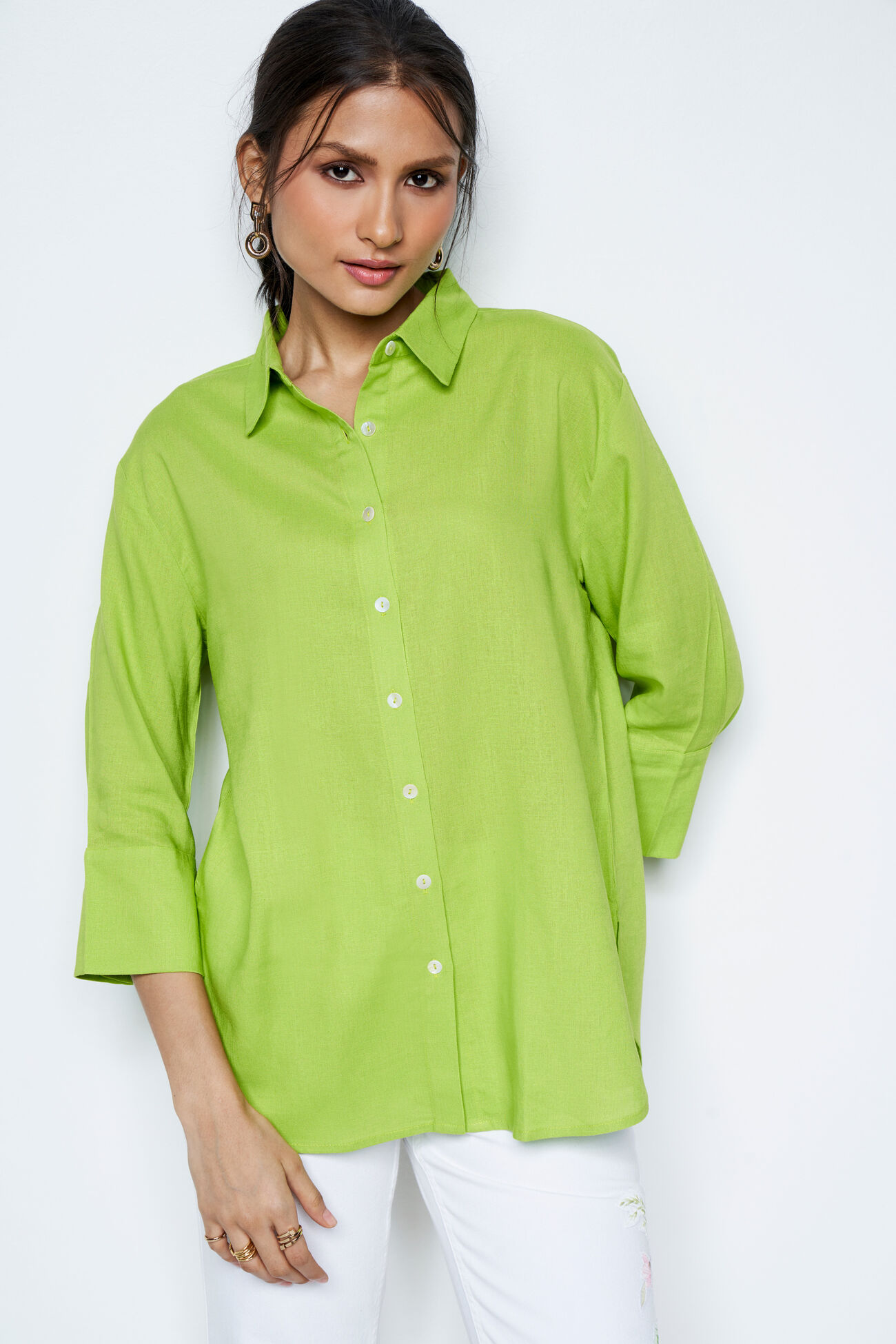 Sublime Loose Fit Top, Green, image 1