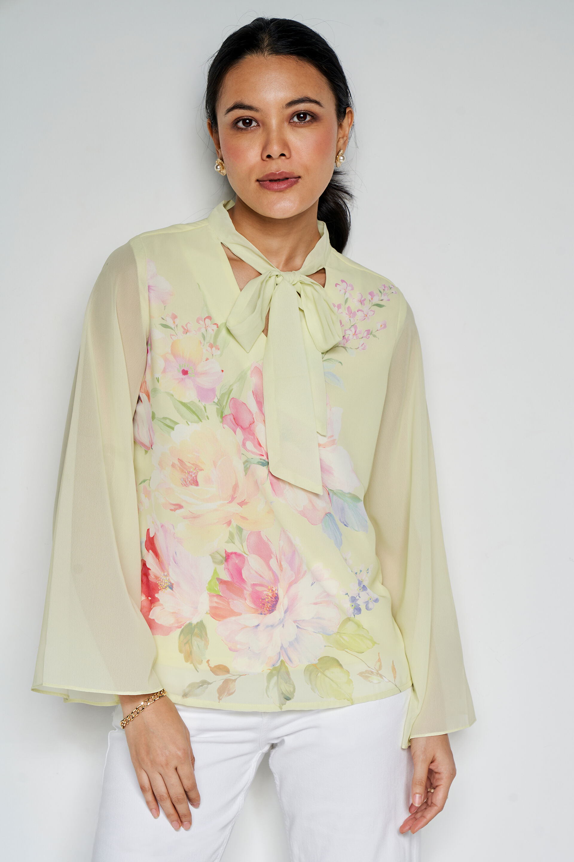 Full Of Life Floral Top, Green, image 3