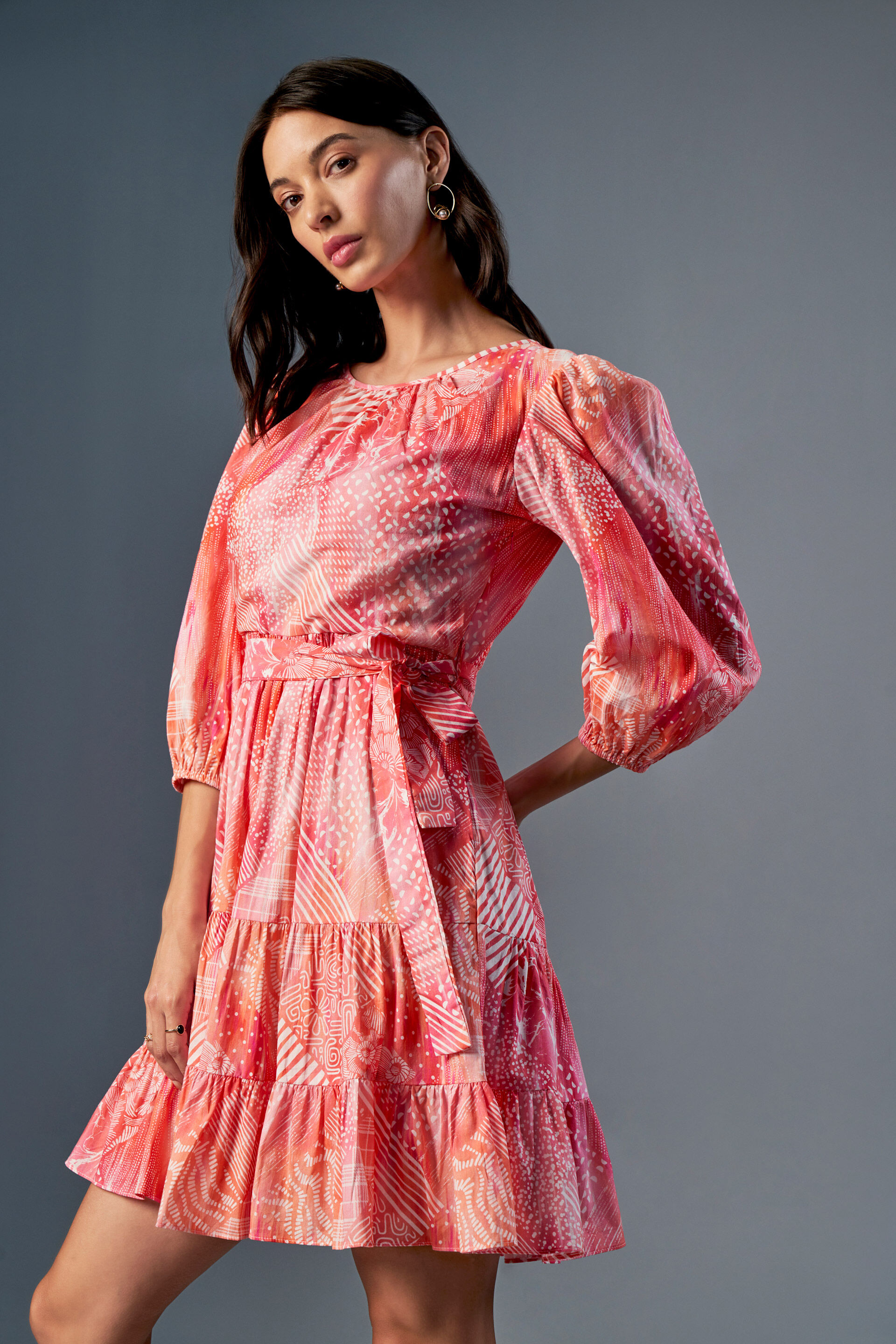 Coral Play Dress, Coral, image 3