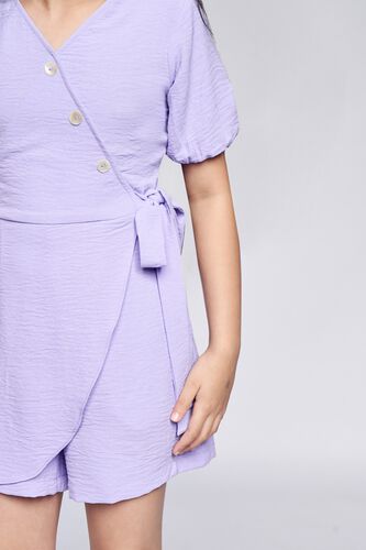 5 - Lilac Solid Flared Dress, image 5