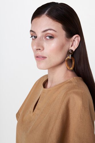 Brown Drop Earring, , image 1