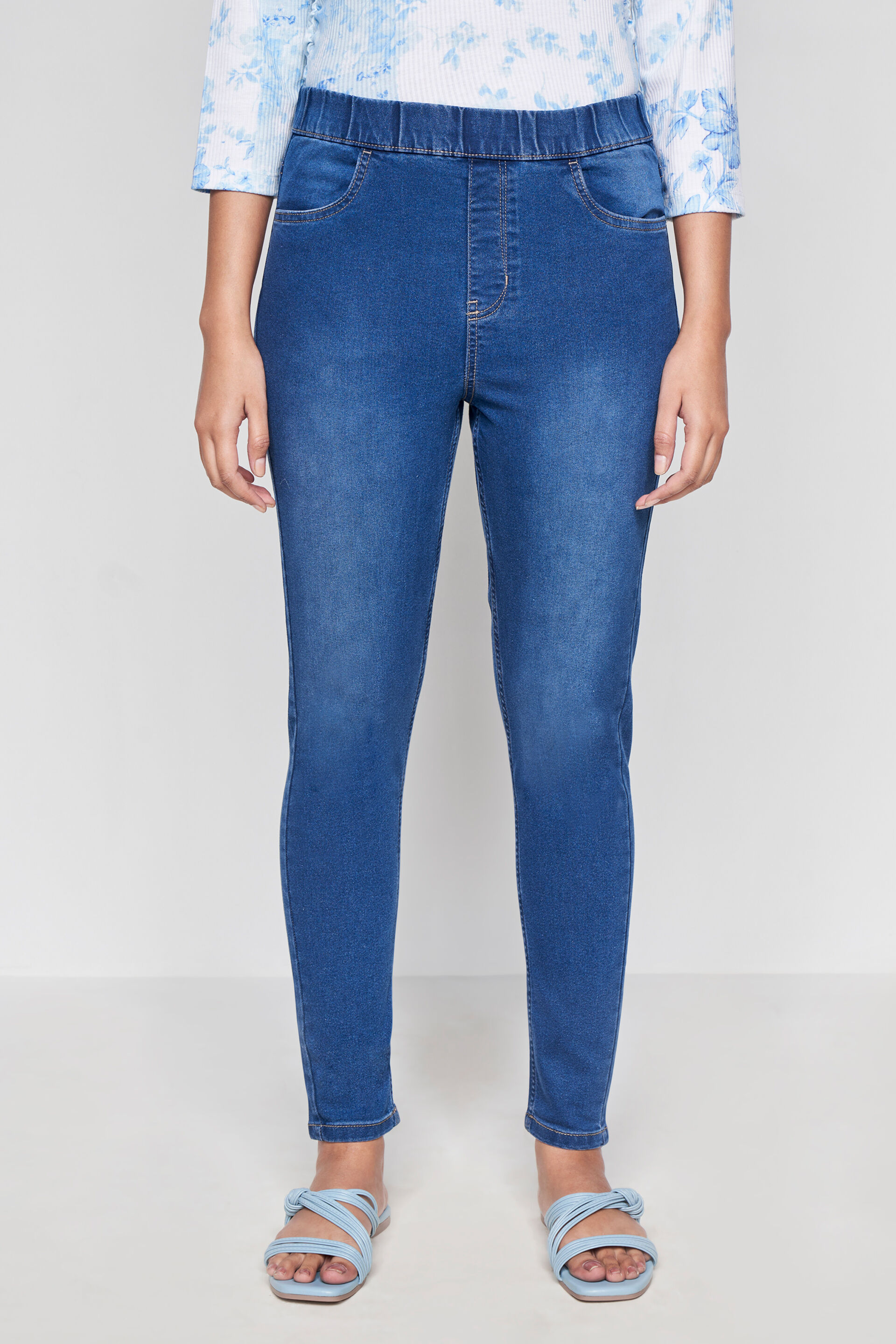 Versatile Blue Denim Bottom, Blue, image 1