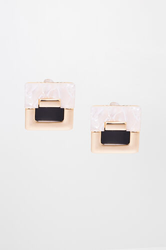 Off White Brass Earring, , image 1