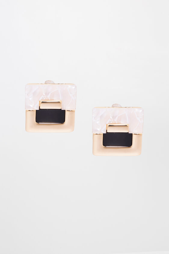 Off White Brass Earring, , image 1