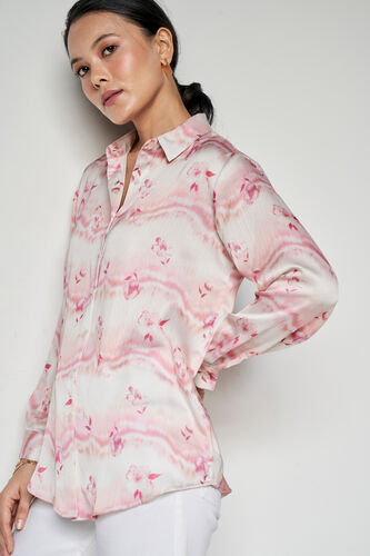 Rosy Shirt Style Top, Cream, image 2