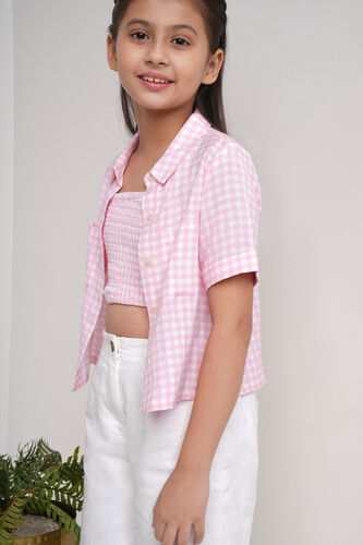 Pink and White Checks Straight Set, Pink, image 4
