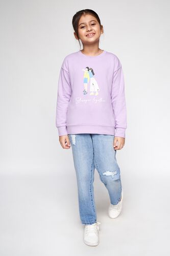 3 - Lilac Graphic Straight Sweatshirt, image 3
