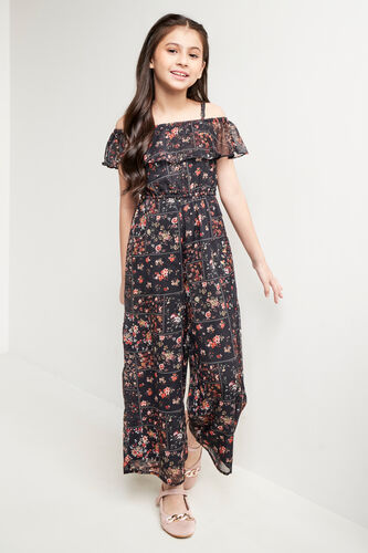 Multi Color Floral Off Shoulder Jumpsuit, Multi Color, image 1