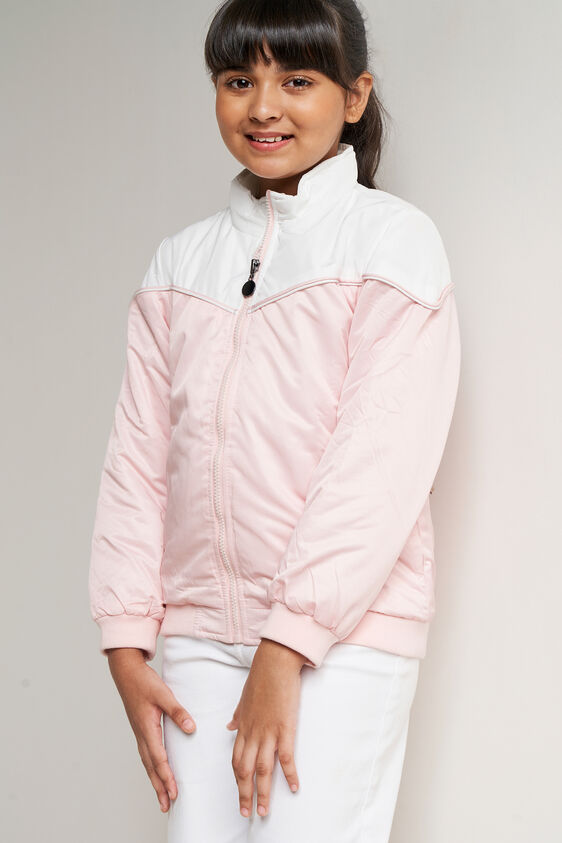 Colour blocked Straight Jacket, Light Pink, image 3