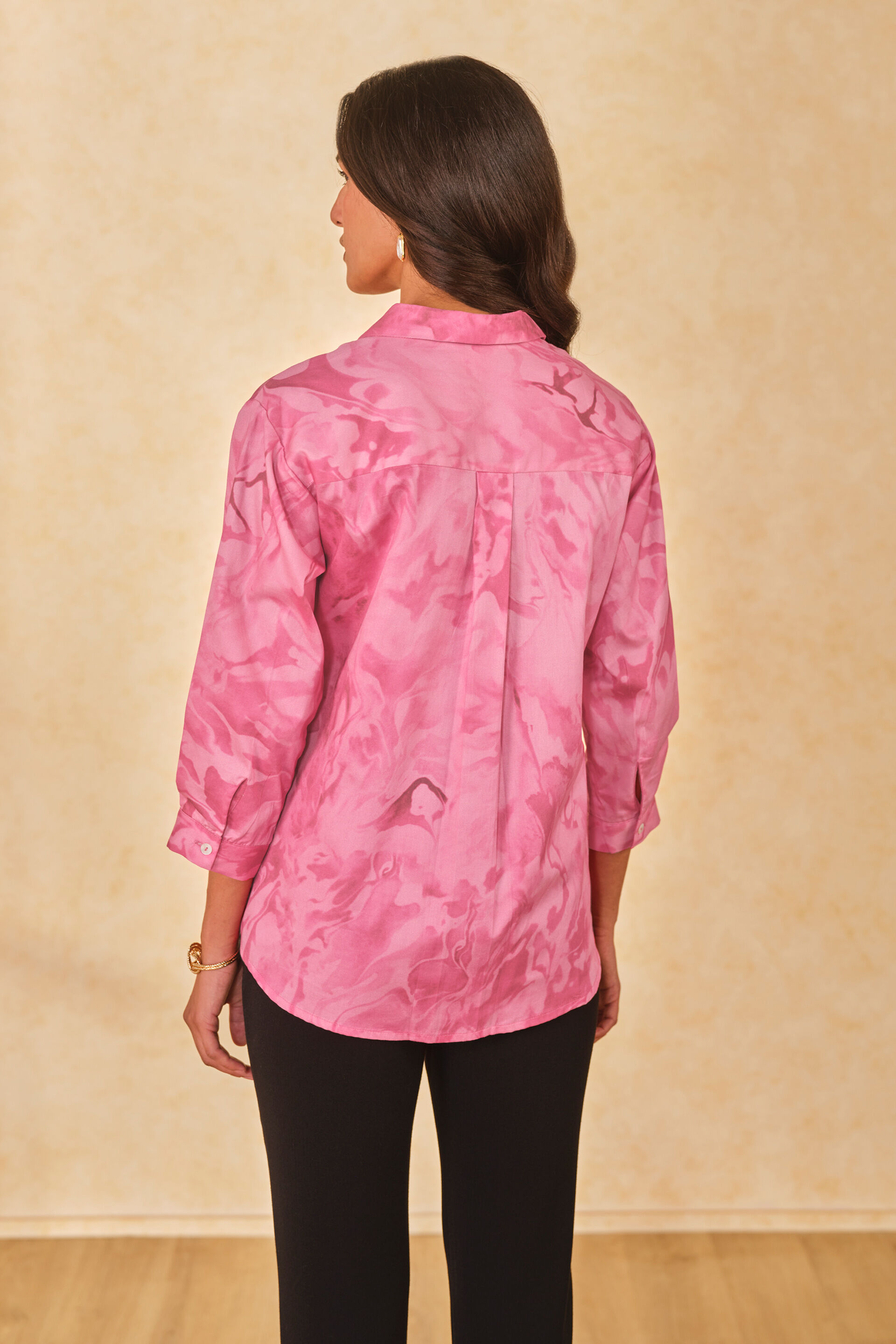 Orchid Blush Cotton Shirt, Pink, image 4