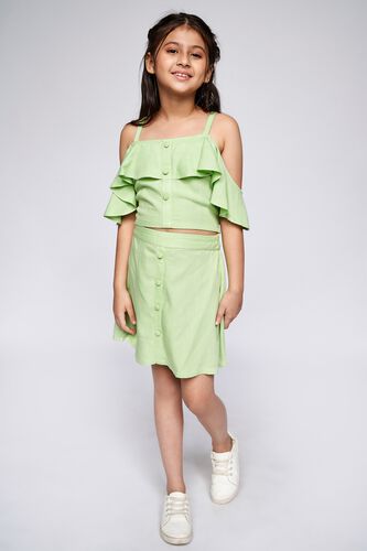 3 - Lime Green Self Design Straight Set, image 3