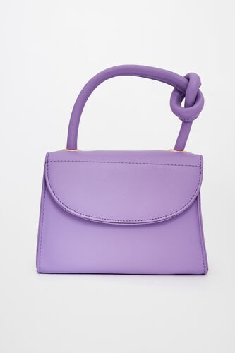 Purple Polyurethane Ladies Purse L, , image 1