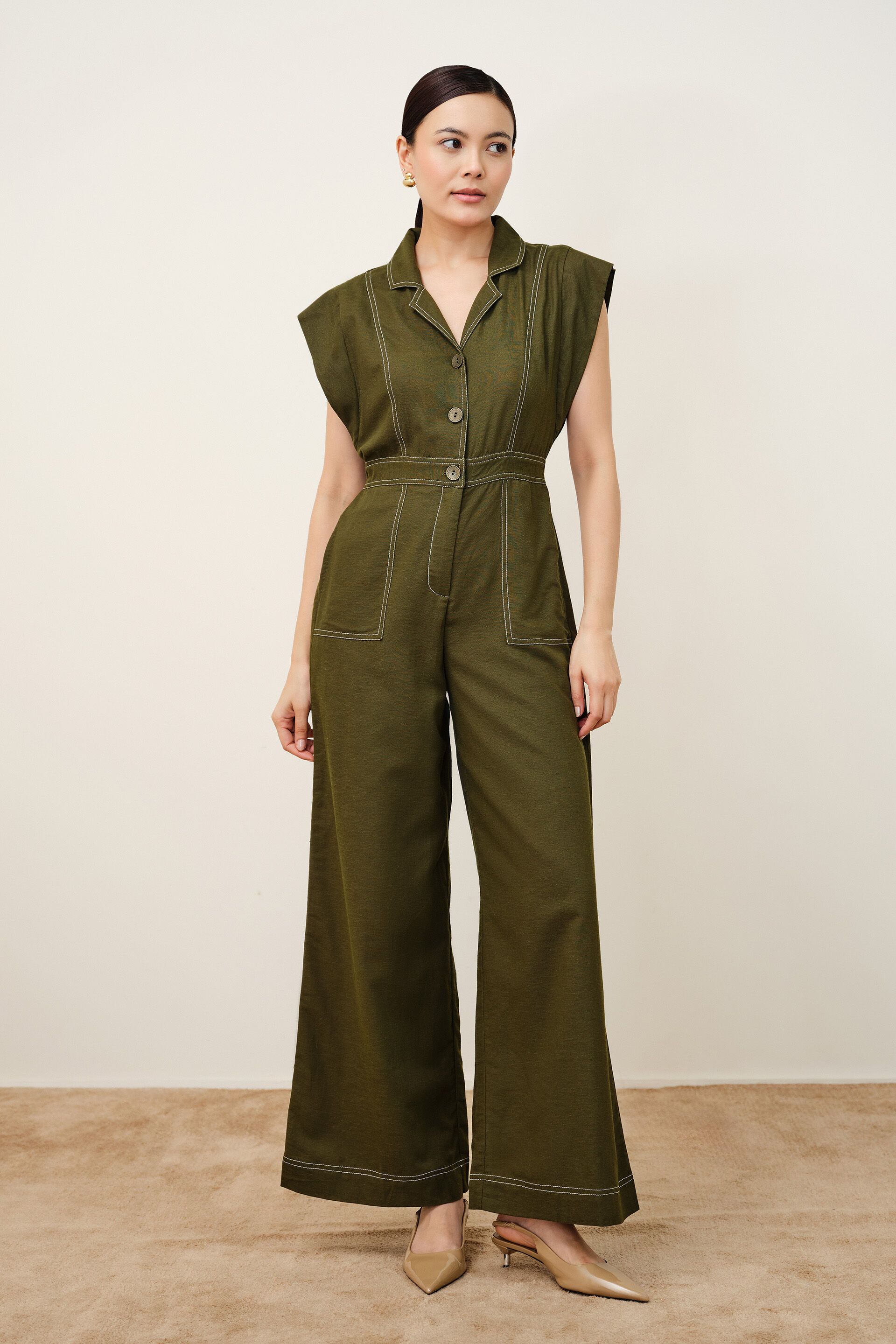 Olive Canopy Jumpsuit
