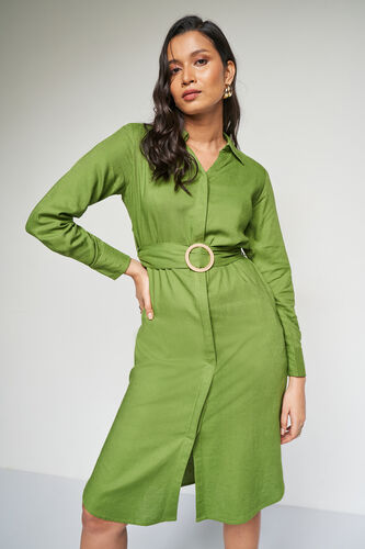 Modern Muse Shirt Dress, Green, image 2