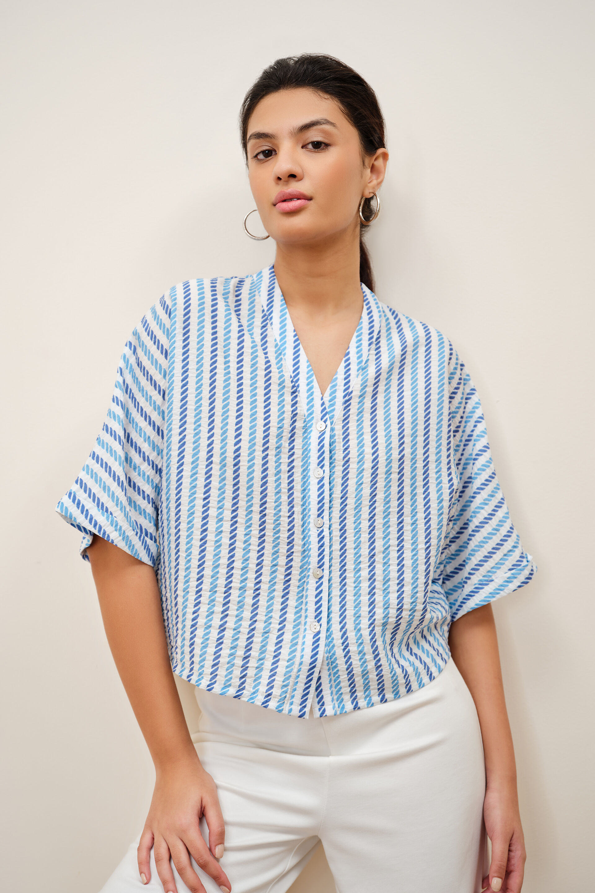 Rivelle Blue Stripes Top, Blue, image 1