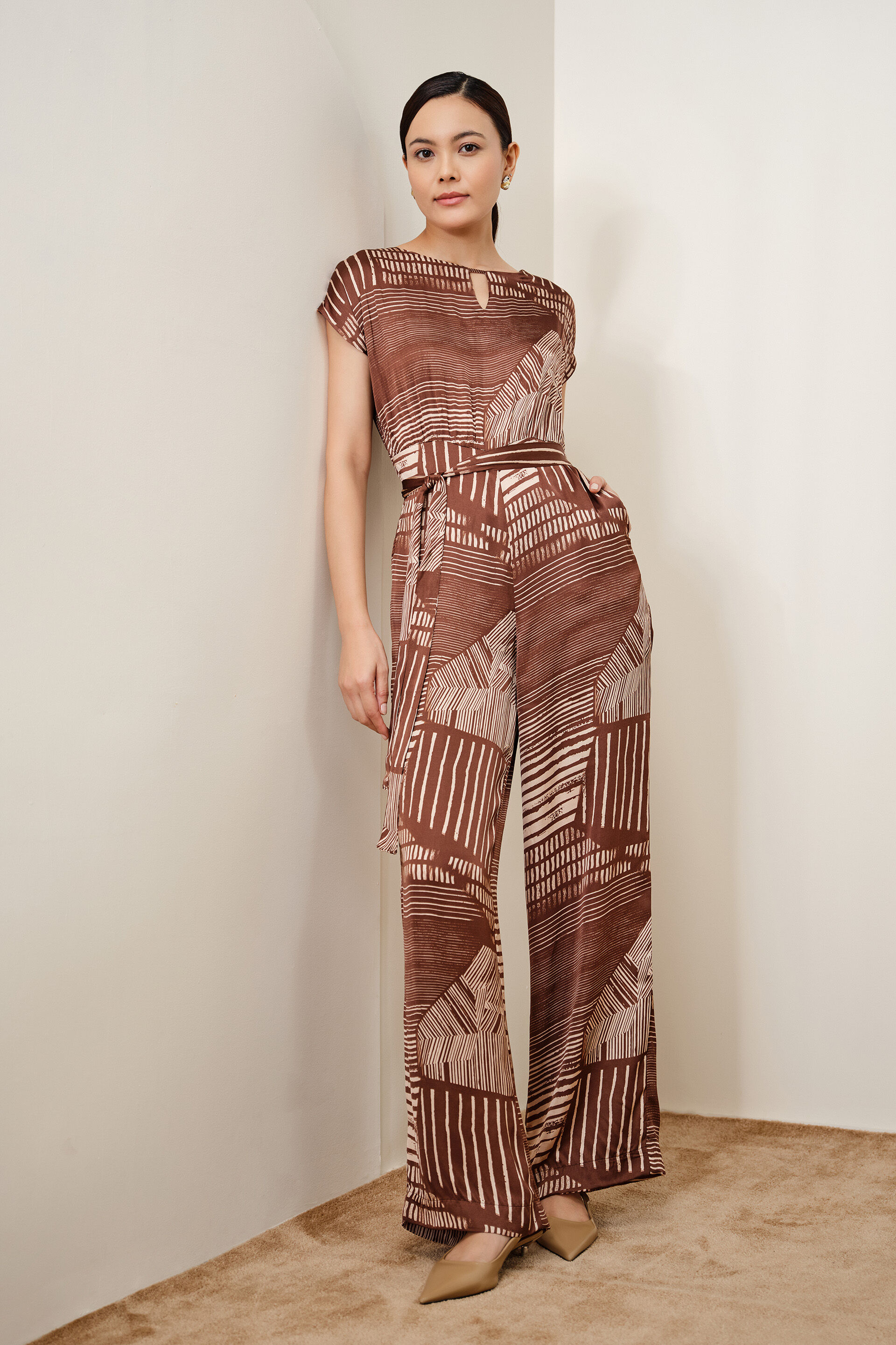 Brown Modal Jumpsuit, Brown, image 4