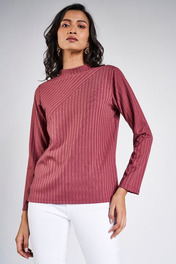 4 - Rose Wood Round Neck A-Line Long Top, image 4