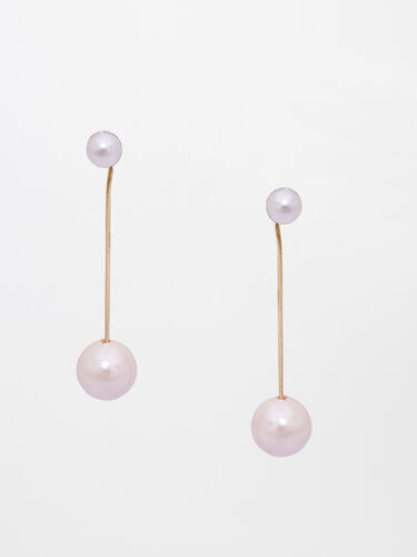 Off White Brass Earring, , image 1