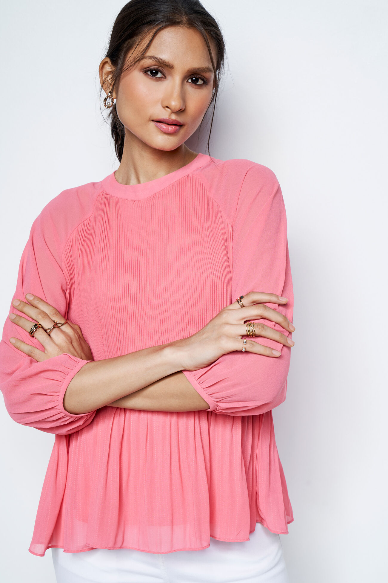 Coral Hues Top, Pink, image 1