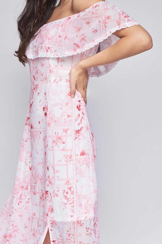 4 - Pink Floral Straight Gown, image 4