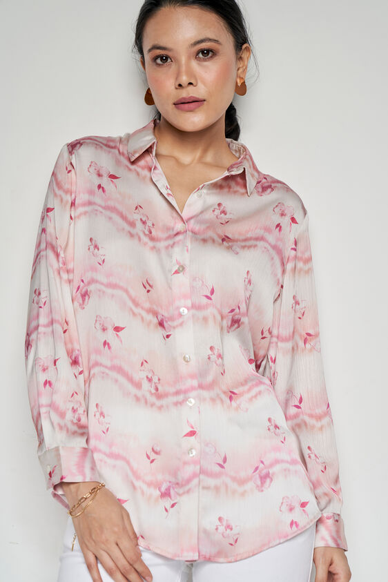 Rosy Shirt Style Top, Cream, image 5
