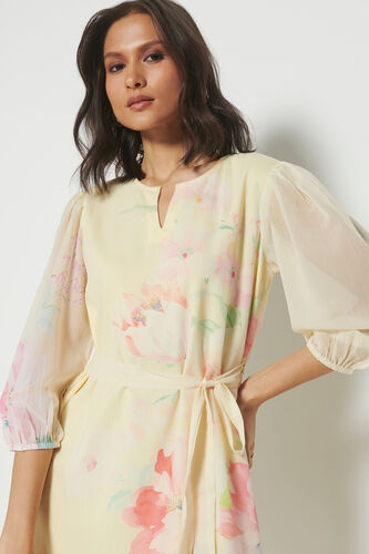 Sunny Glow Floral Dress, Yellow, image 7