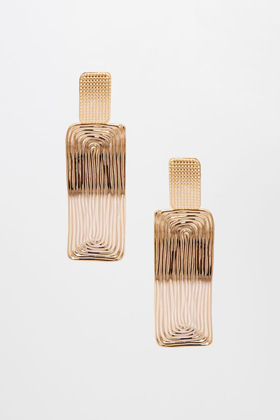 Gold Brass Earring, , image 1