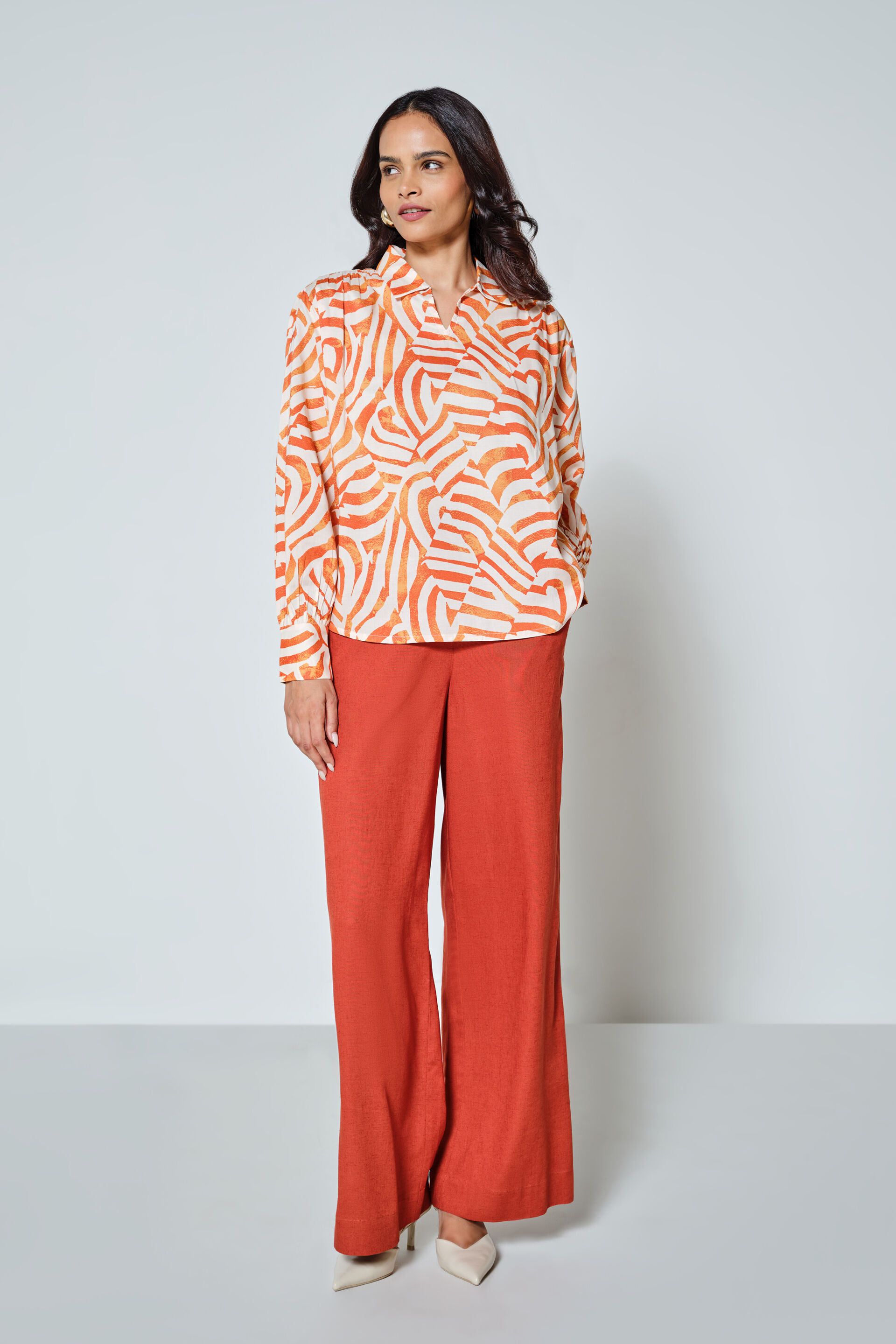 Orange Wave Modal Top, Orange, image 2