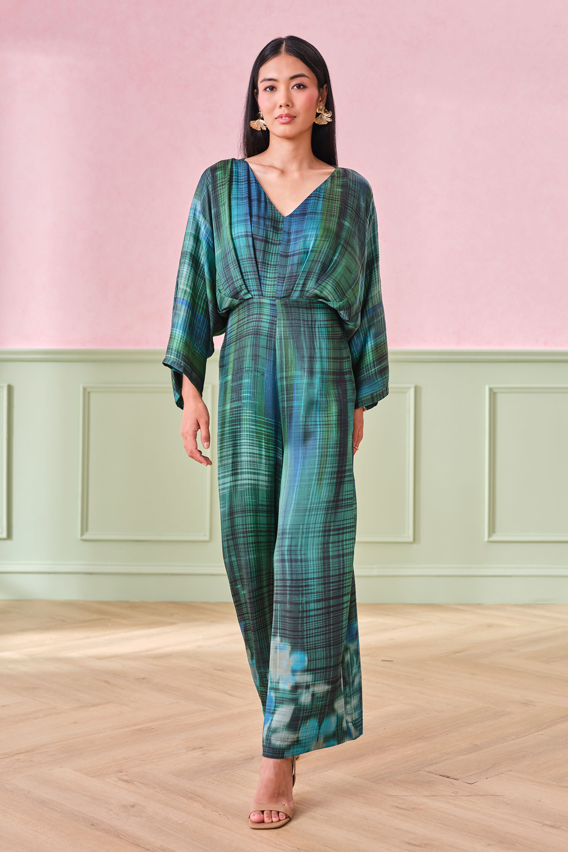 The Meadow Viscose Jumpsuit, Green, image 5