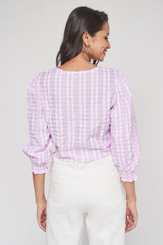Pink And White Regular Length Straight Straight Top, Pink, image 4