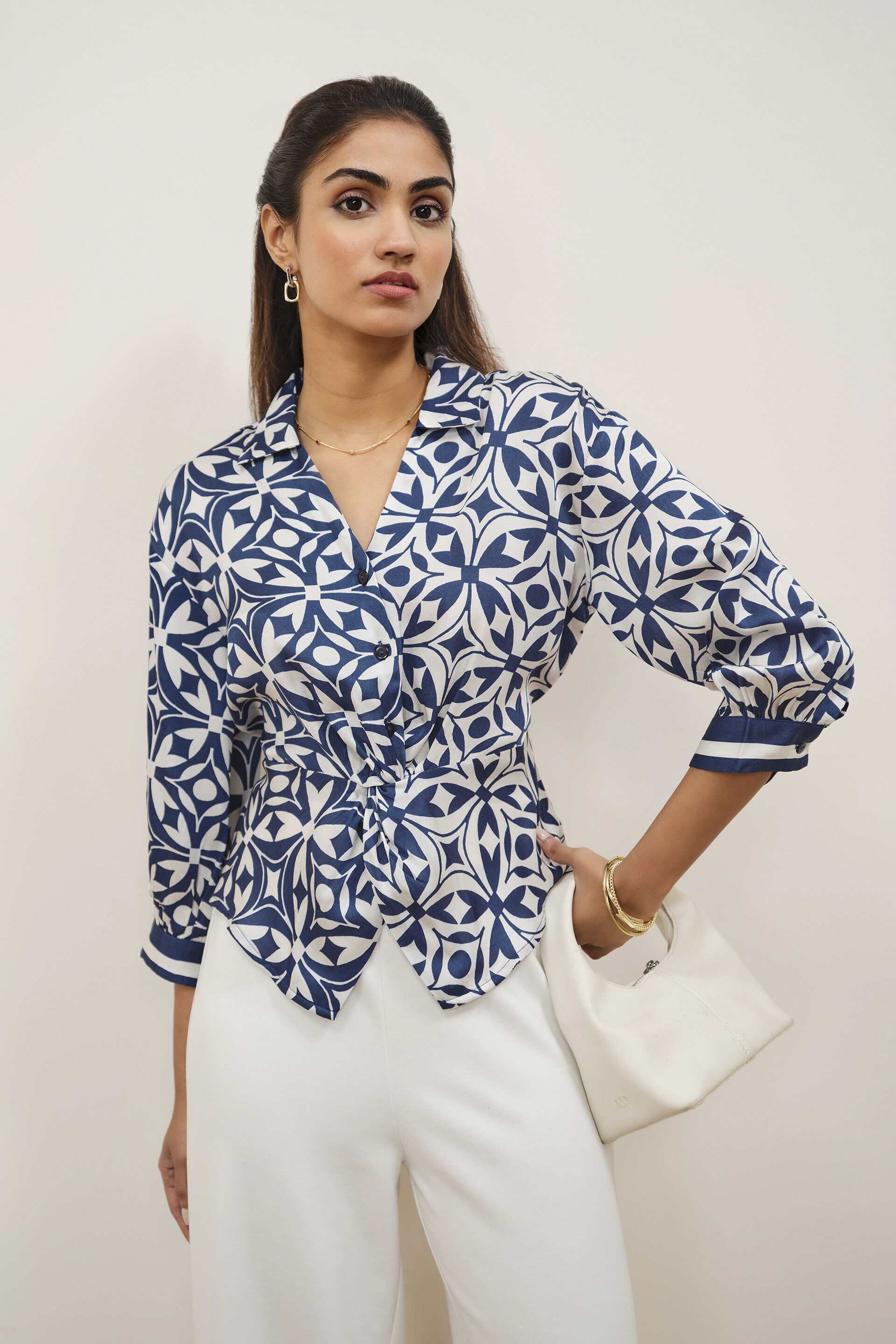 Cheryl Blue Modal Top, Blue, image 4