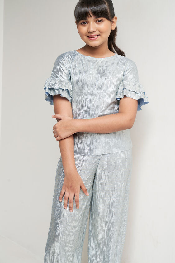 Powder Blue Solid Straight Suit, Powder Blue, image 4
