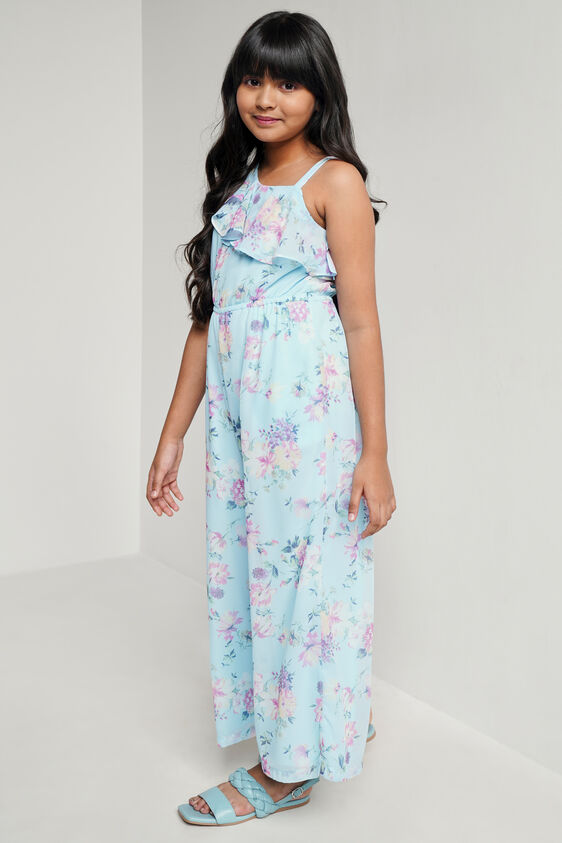 Multi Floral Straight Jump Suit, Multi Color, image 5
