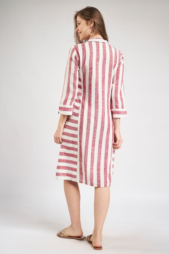 5 - Red - White Keyhole Neck Sheath Tunic, image 5
