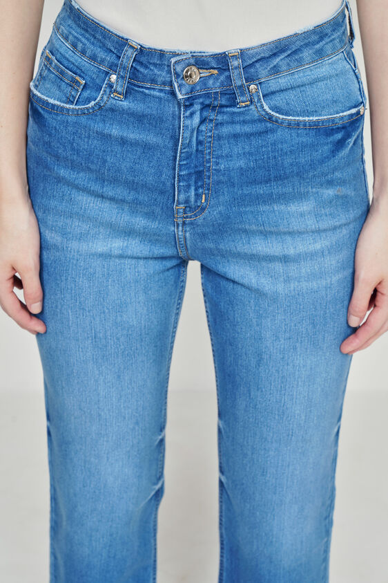 Medium Blue Solid Straight Bottom, Blue, image 4