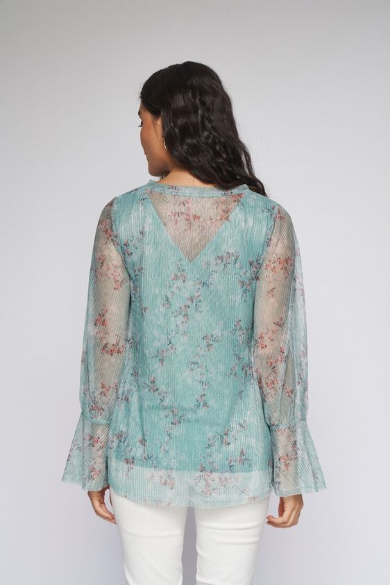 5 - Mint Floral Straight Top, image 5