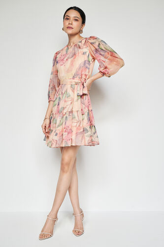 Rose Quartz Trapeze Dress, Pink, image 2