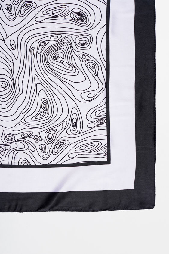 Off White Print Scarf, , image 2