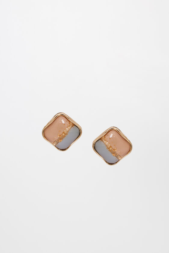 Beige Metal Earring, , image 1