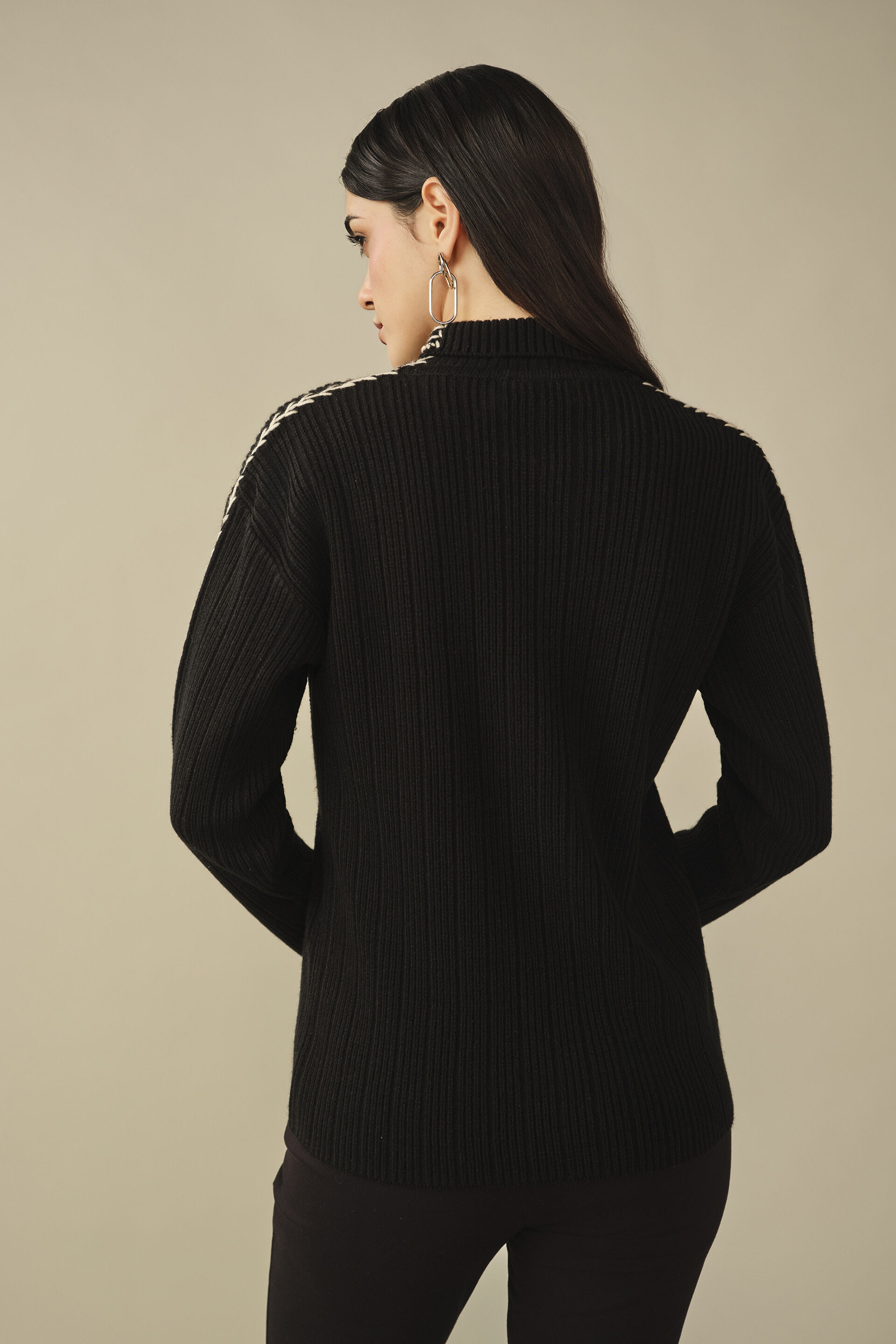 Solid Cotton Top in Black, Black, image 5