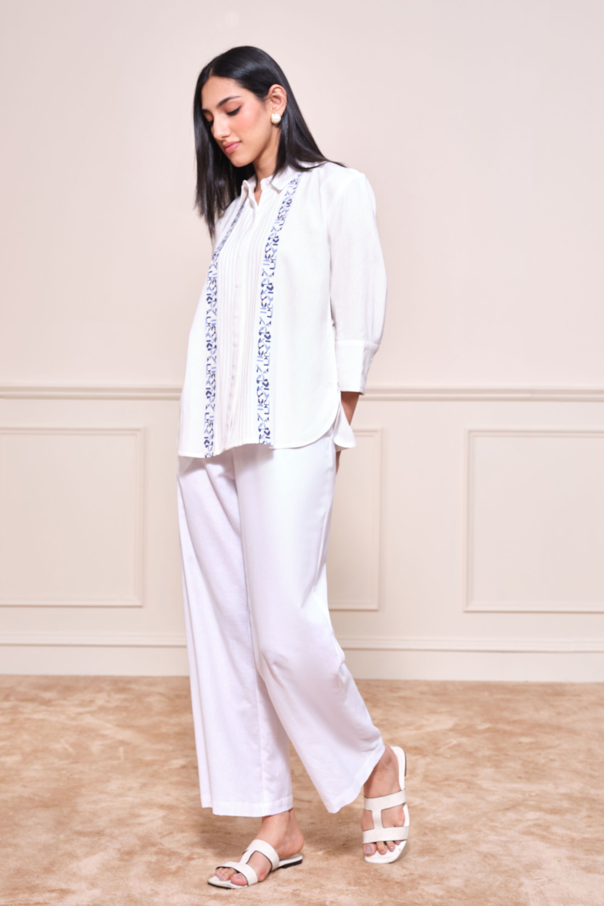 Vintage White Viscose Shirt, White, image 5