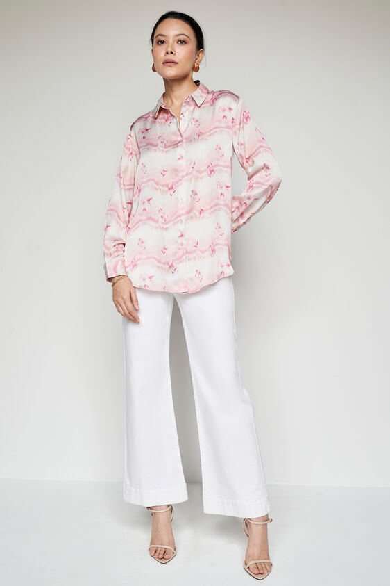 Rosy Shirt Style Top, Cream, image 3