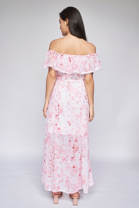 3 - Pink Floral Straight Gown, image 3