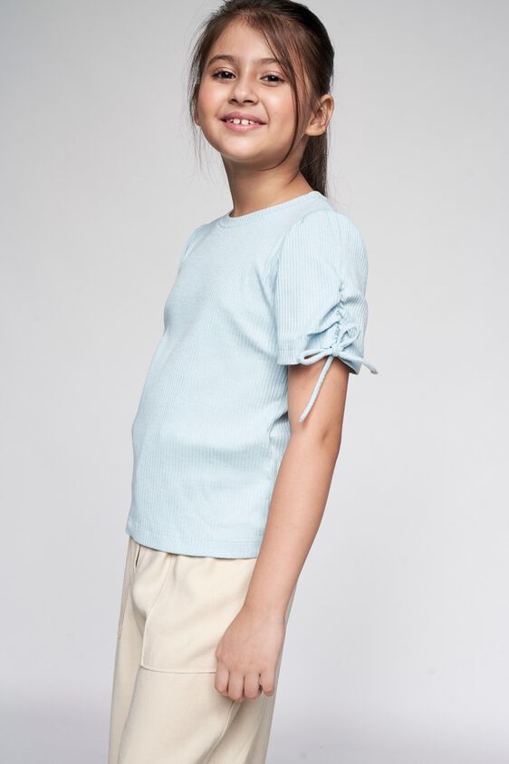 2 - Powder Blue Solid Straight Top, image 2