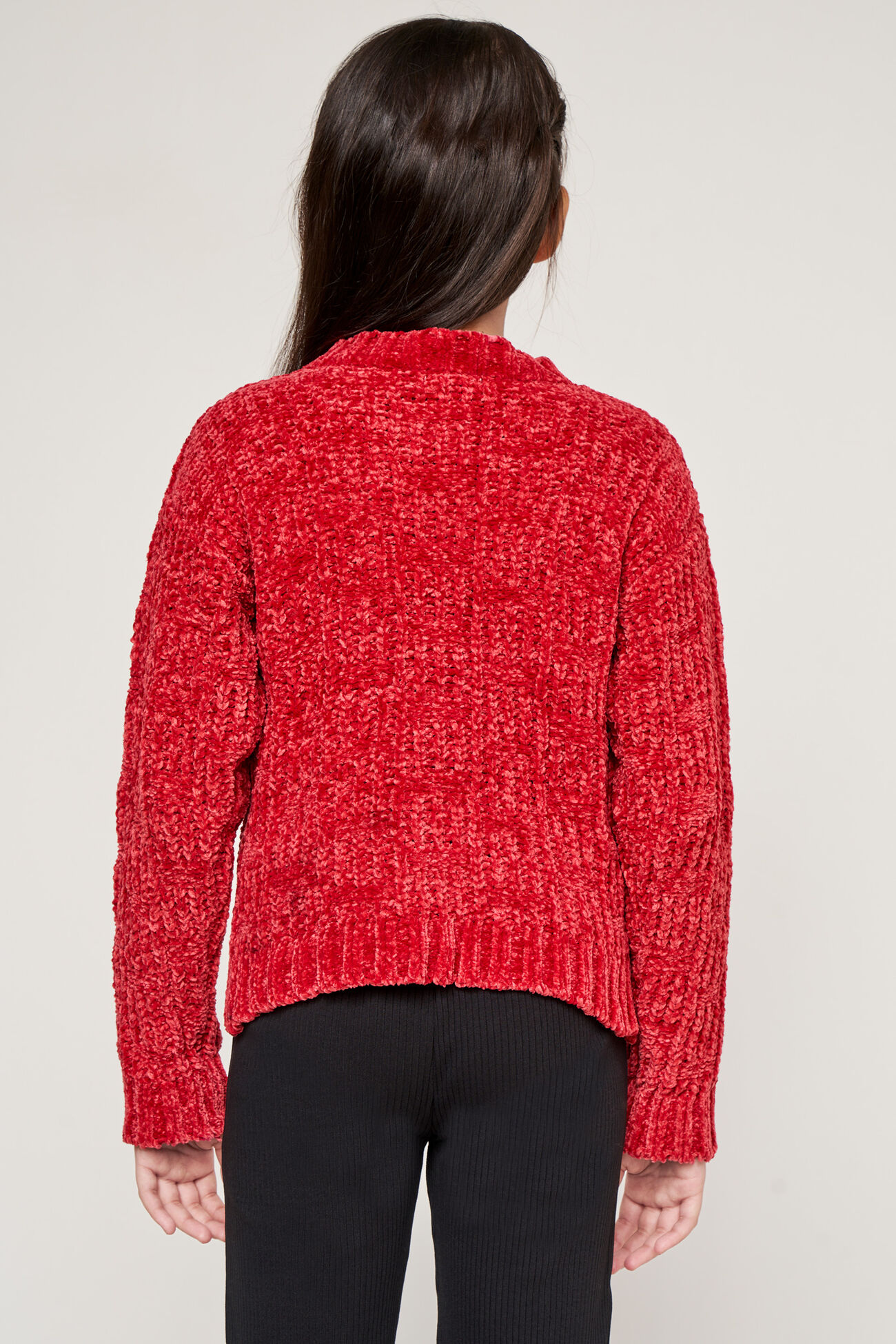 Red Self Design Straight Top, Red, image 6