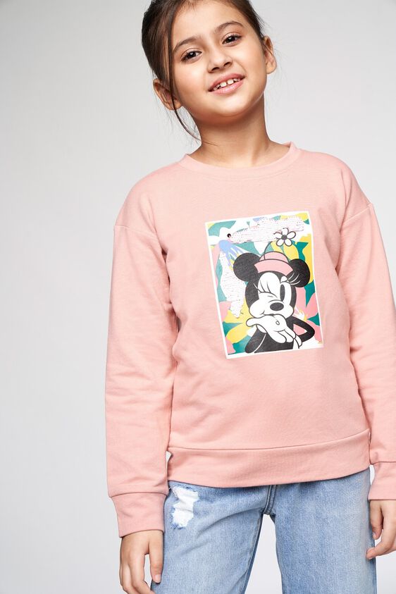 2 - Pink Graphic Straight Sweatshirt, image 2
