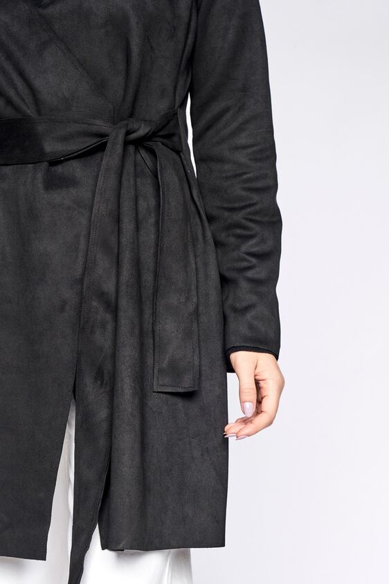 6 - Black Solid Wrap Jacket, image 6