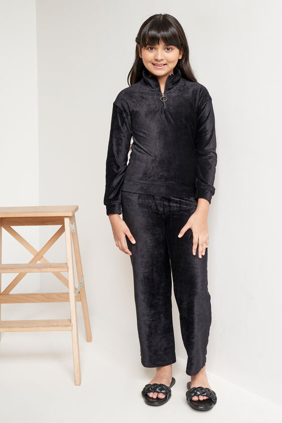 Black Solid Straight Set, Black, image 1