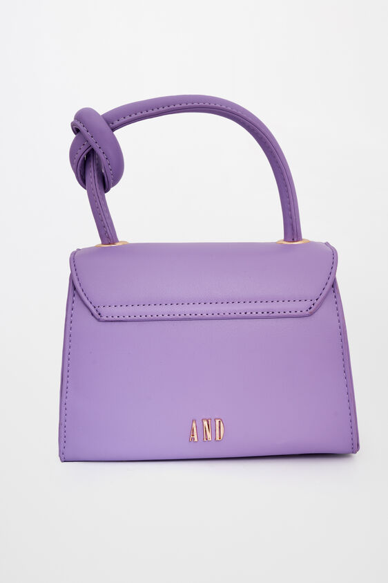Purple Polyurethane Ladies Purse L, , image 2