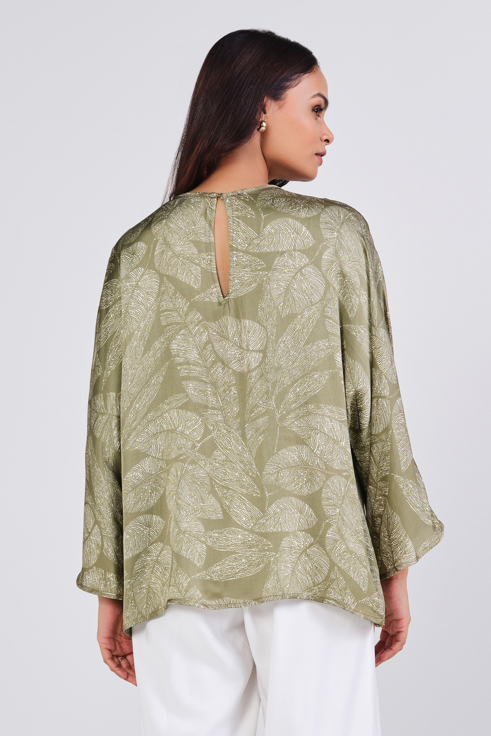 Leaf Imprint Top, Green, image 4